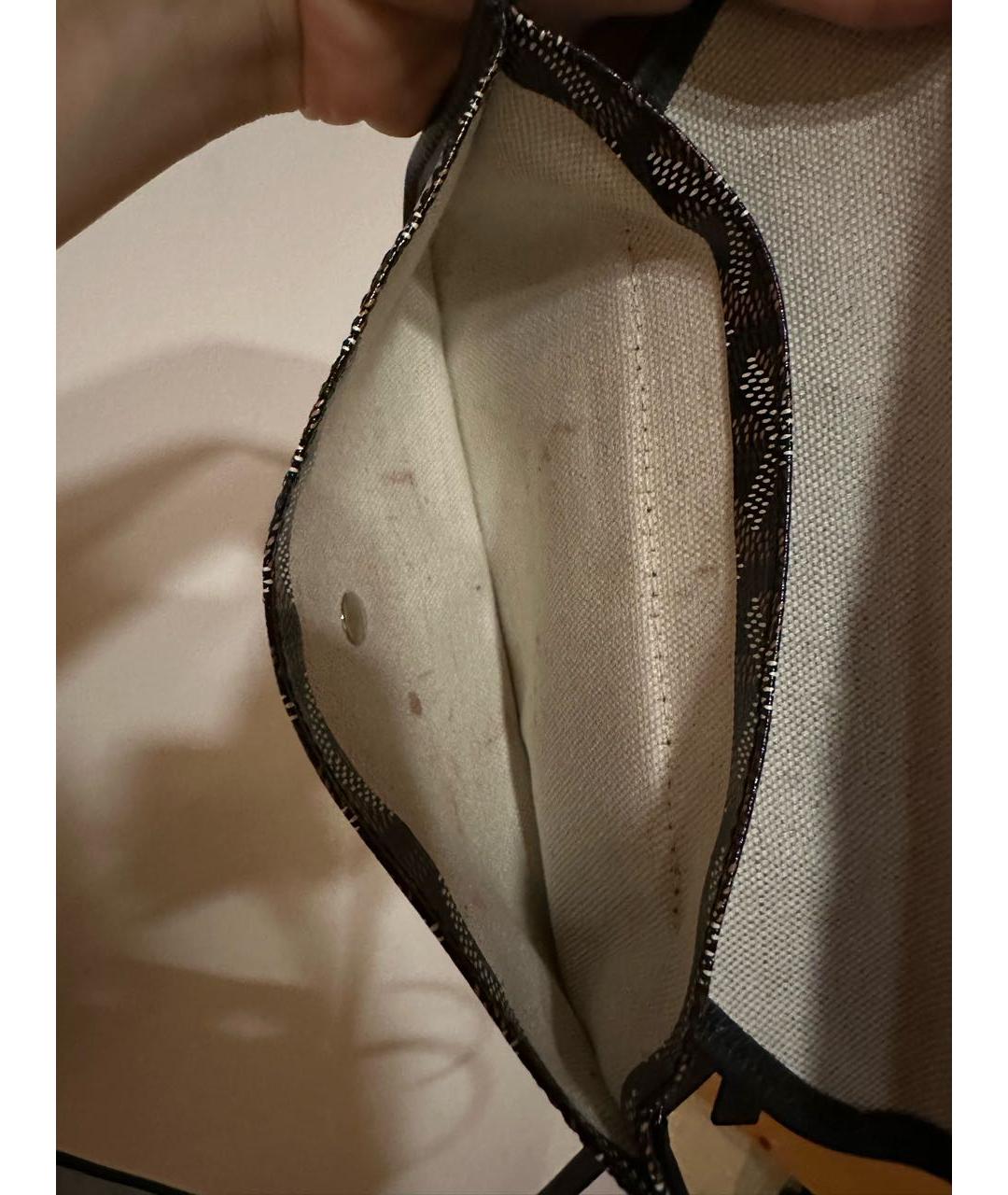 GOYARD Черная тканевая сумка тоут, фото 4