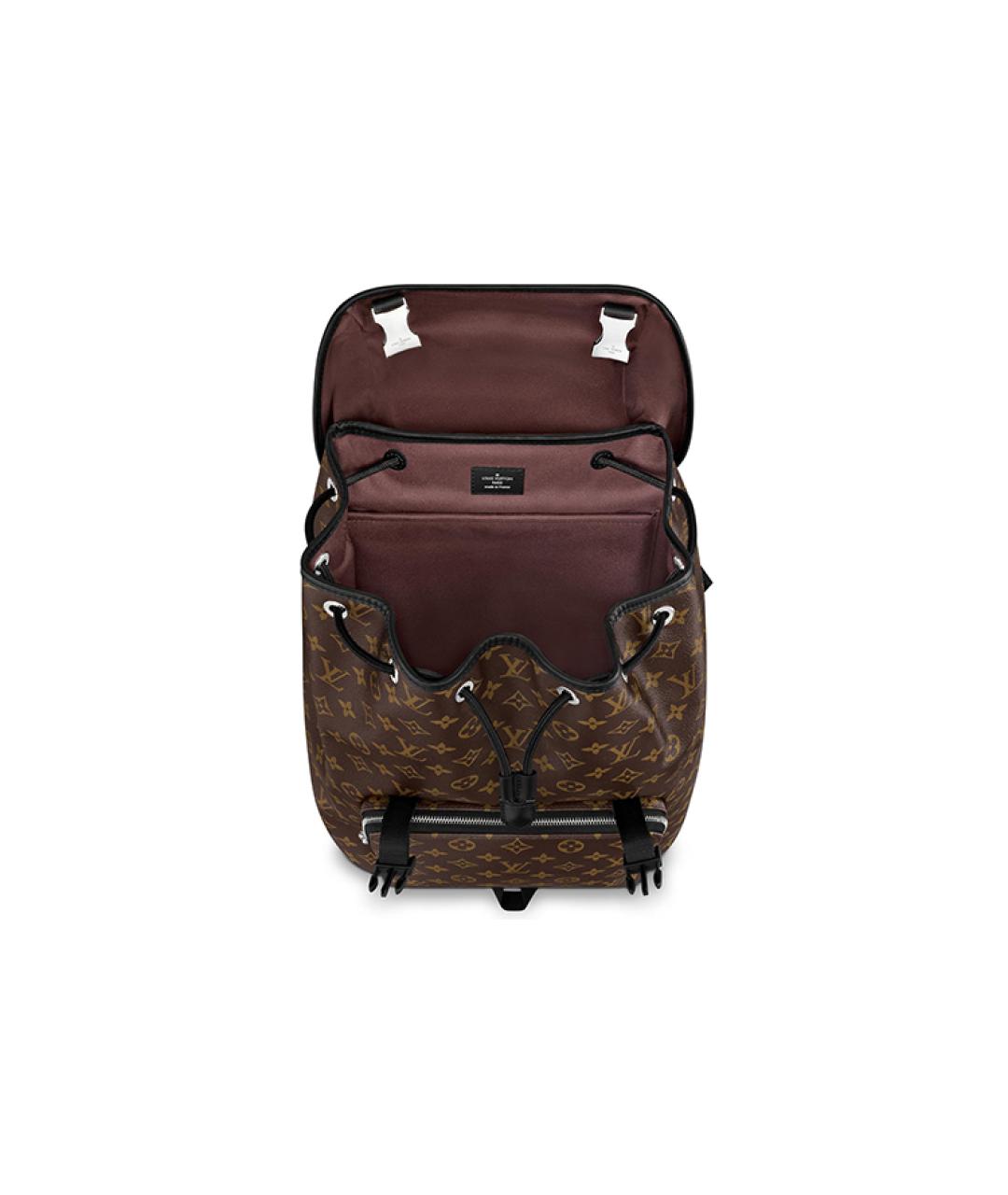 LOUIS VUITTON Коричневый кожаный рюкзак, фото 4