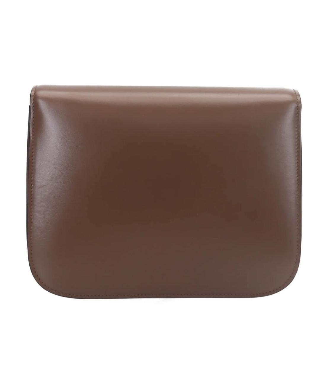 CELINE Коричневая кожаная сумка через плечо, фото 3