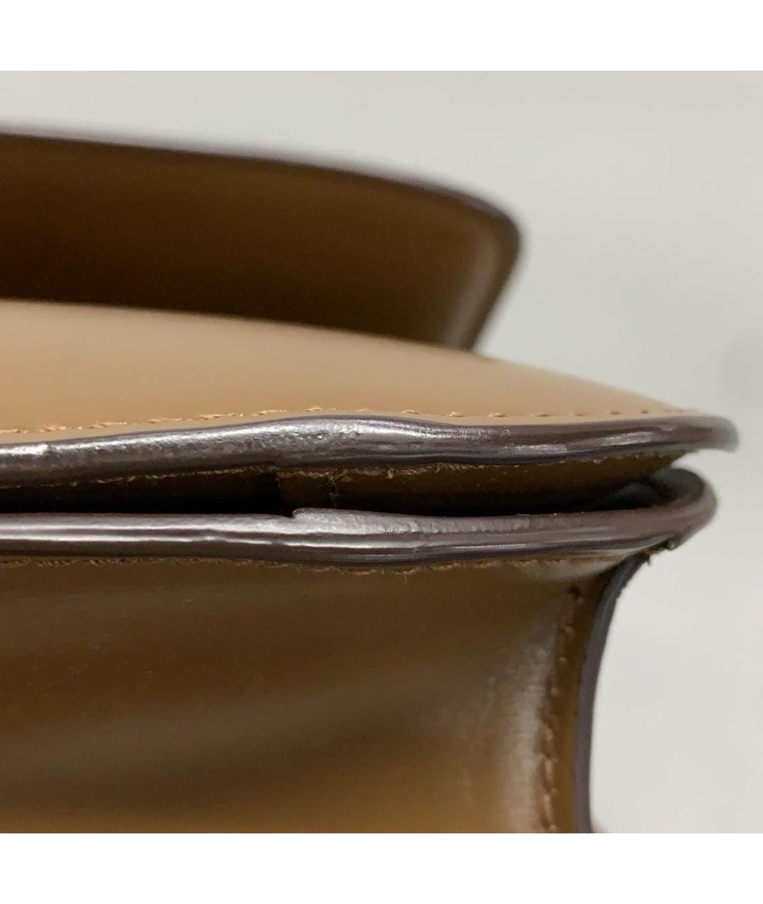 CELINE Коричневая кожаная сумка через плечо, фото 5