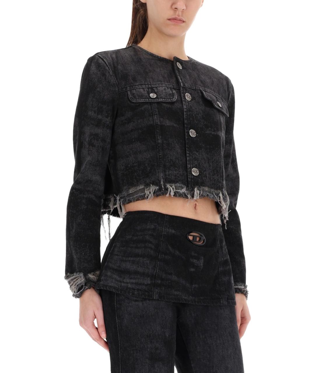 DIESEL Черная хлопковая куртка, фото 4