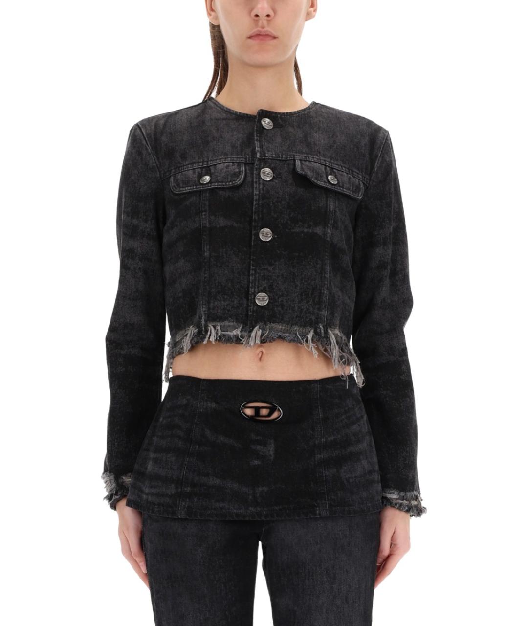 DIESEL Черная хлопковая куртка, фото 5