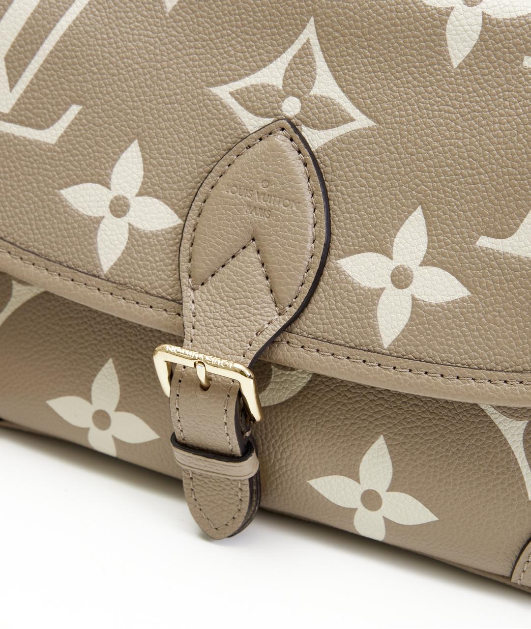 LOUIS VUITTON Бежевая кожаная сумка через плечо, фото 4