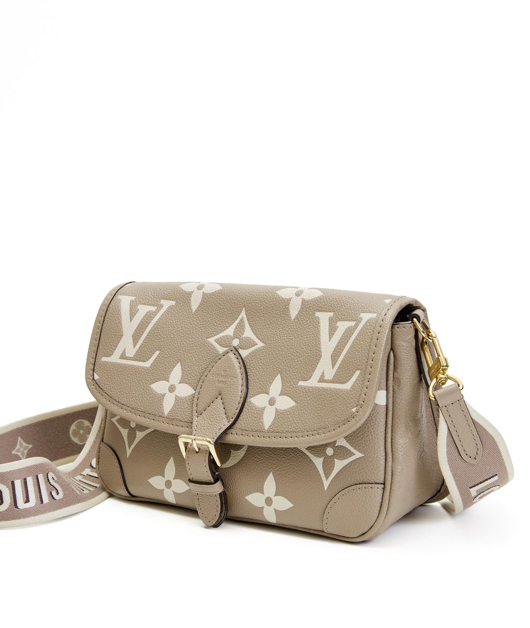 LOUIS VUITTON Бежевая кожаная сумка через плечо, фото 2