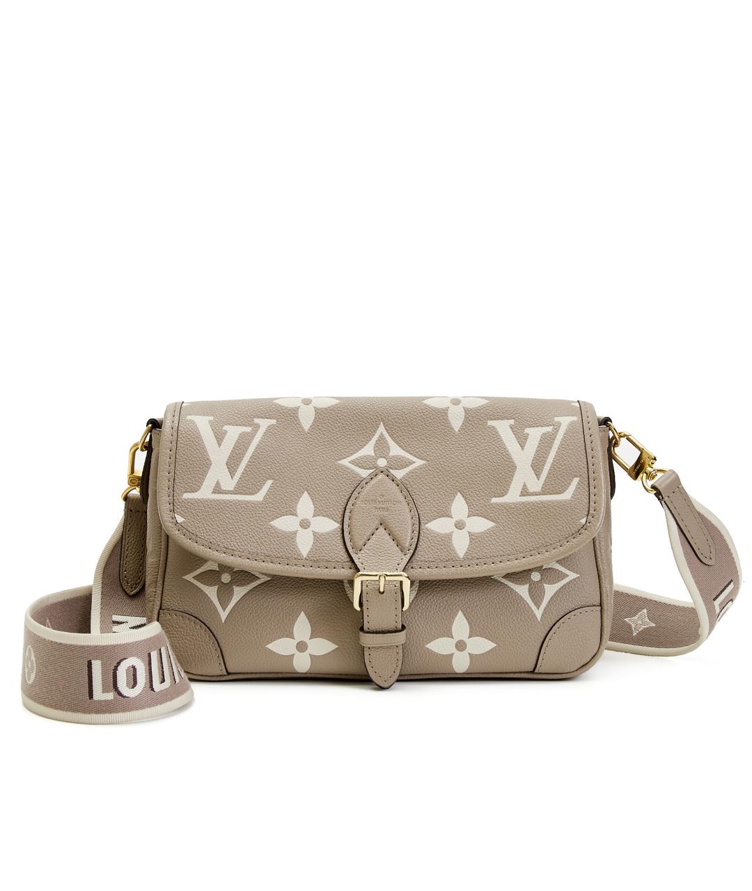 LOUIS VUITTON Бежевая кожаная сумка через плечо, фото 1