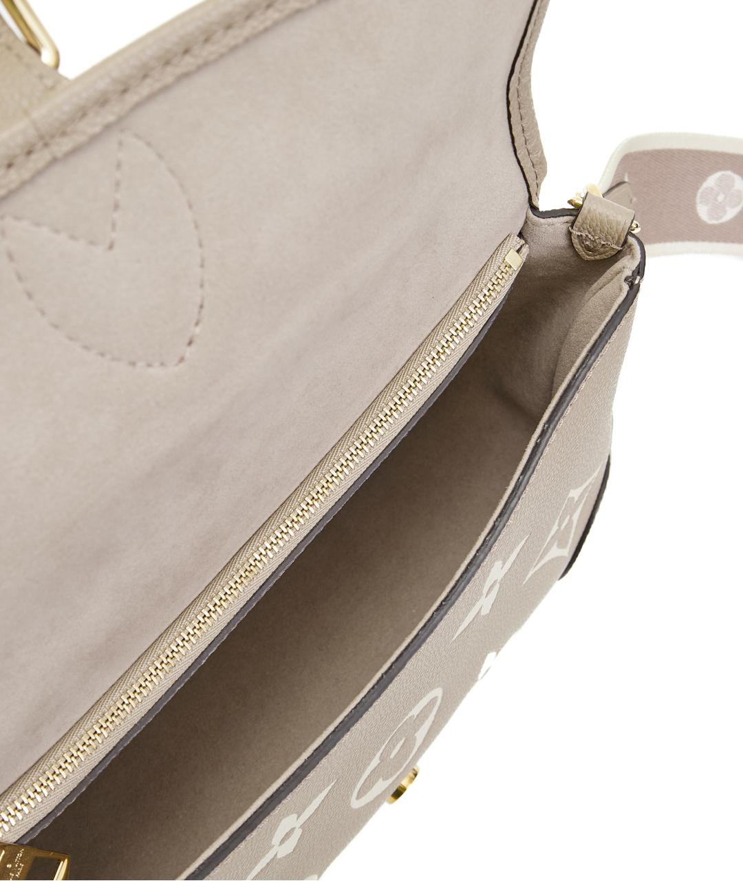 LOUIS VUITTON Бежевая кожаная сумка через плечо, фото 5