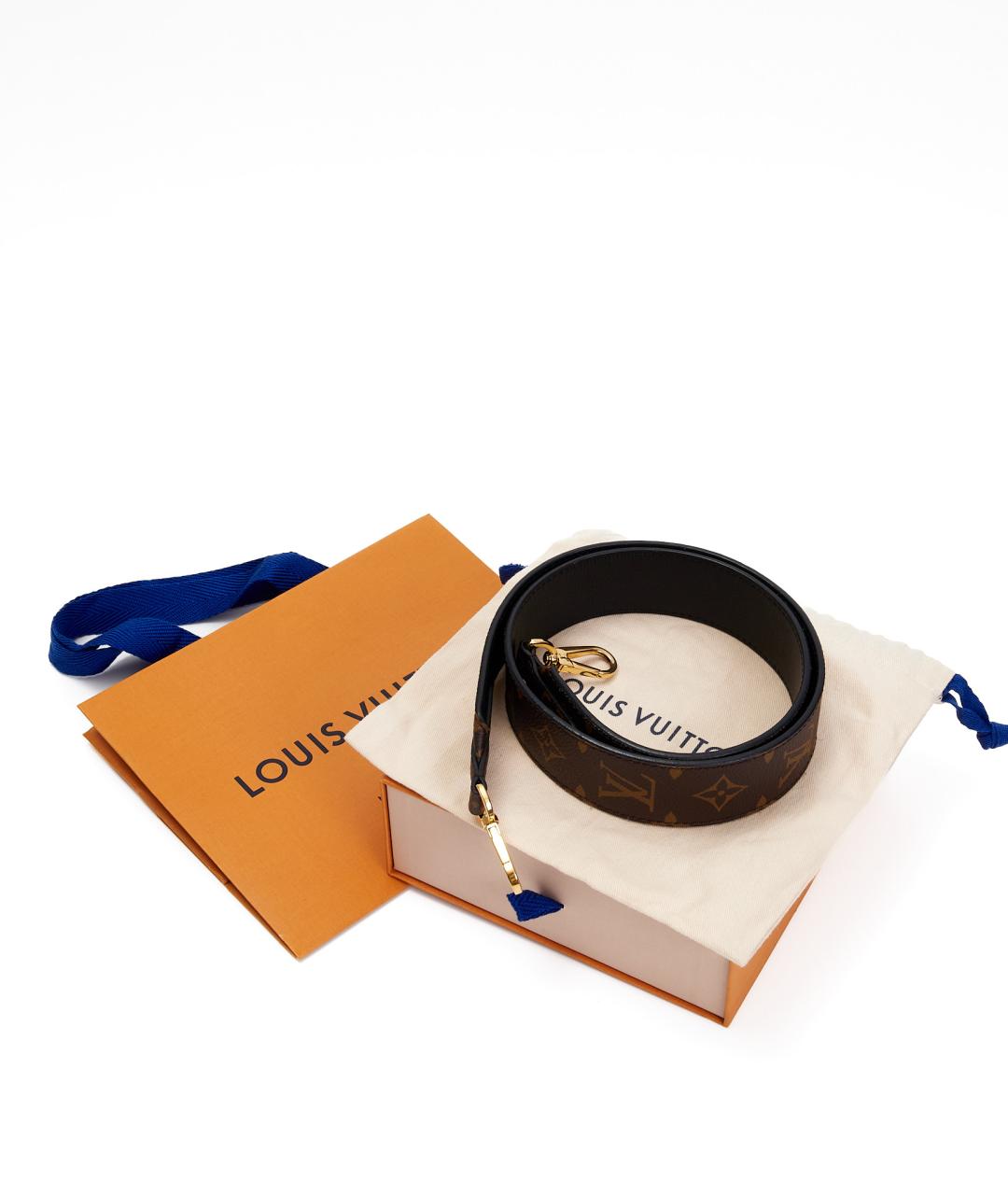 LOUIS VUITTON Коричневая кожаная сумка через плечо, фото 7