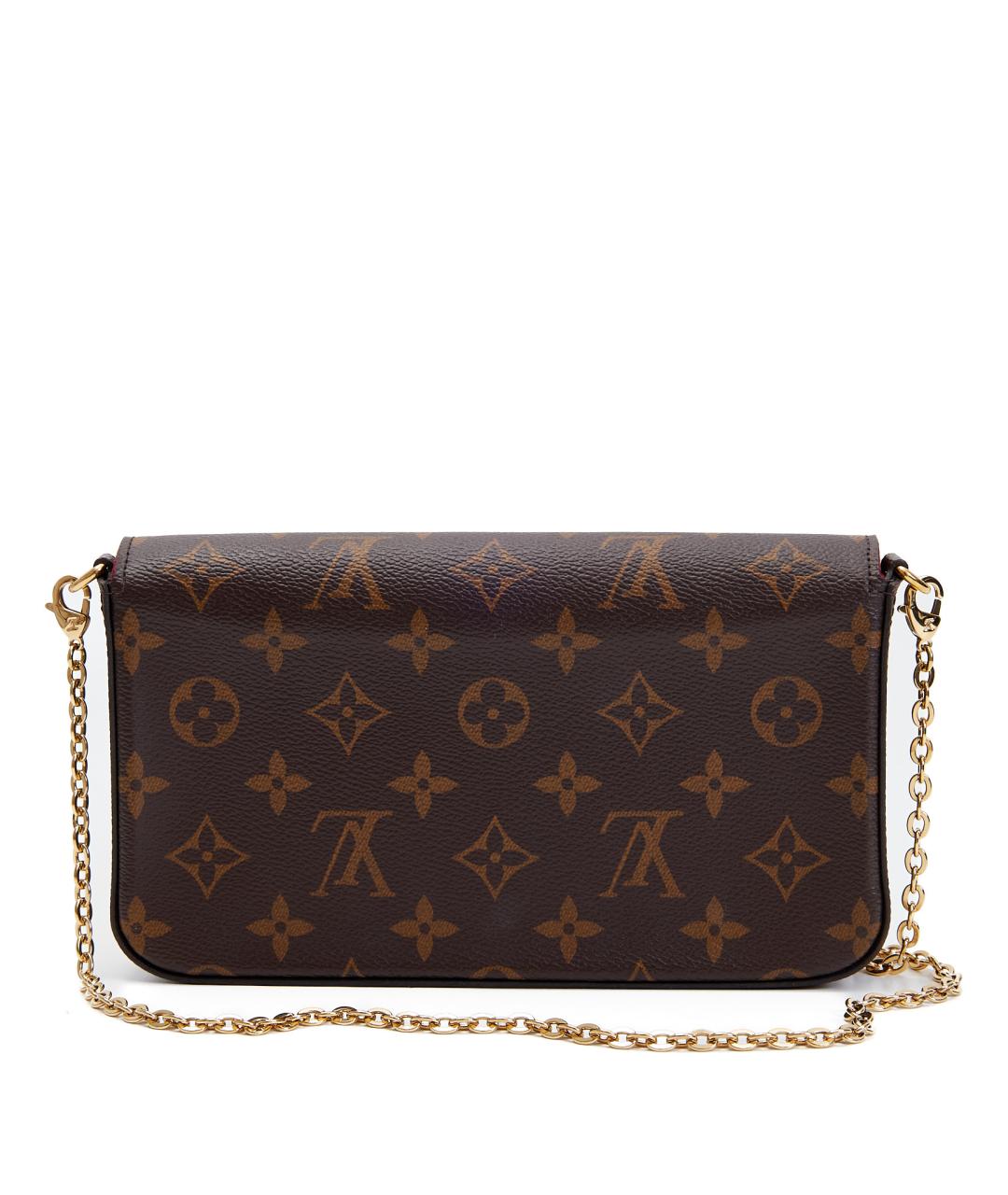 LOUIS VUITTON Коричневая кожаная сумка через плечо, фото 3