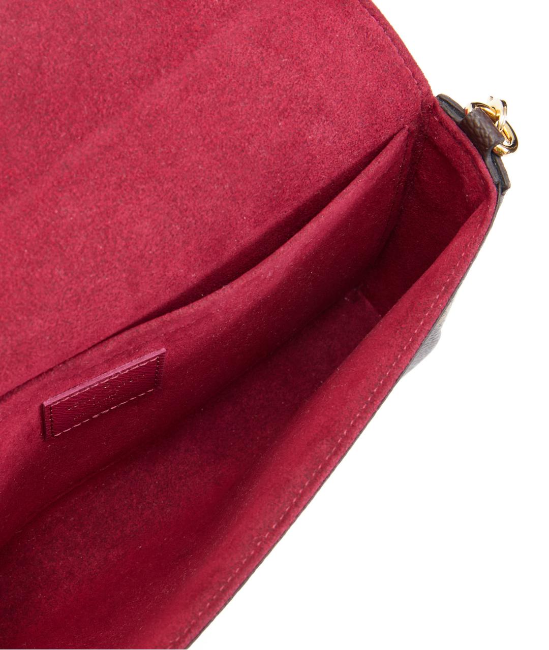 LOUIS VUITTON Коричневая кожаная сумка через плечо, фото 6