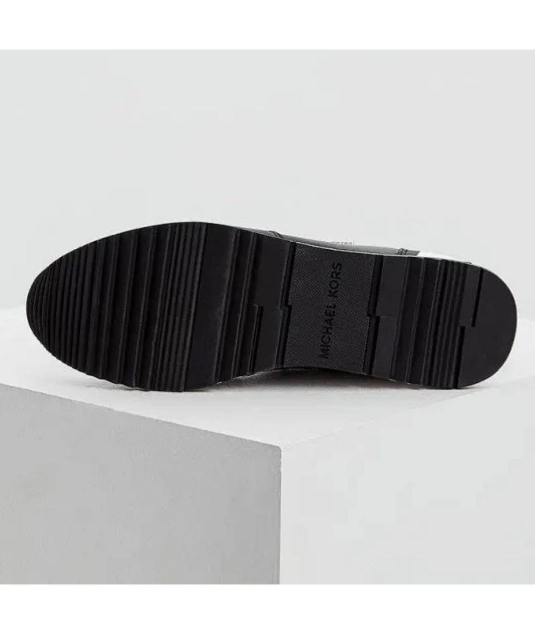 MICHAEL KORS Черные кожаные кроссовки, фото 6