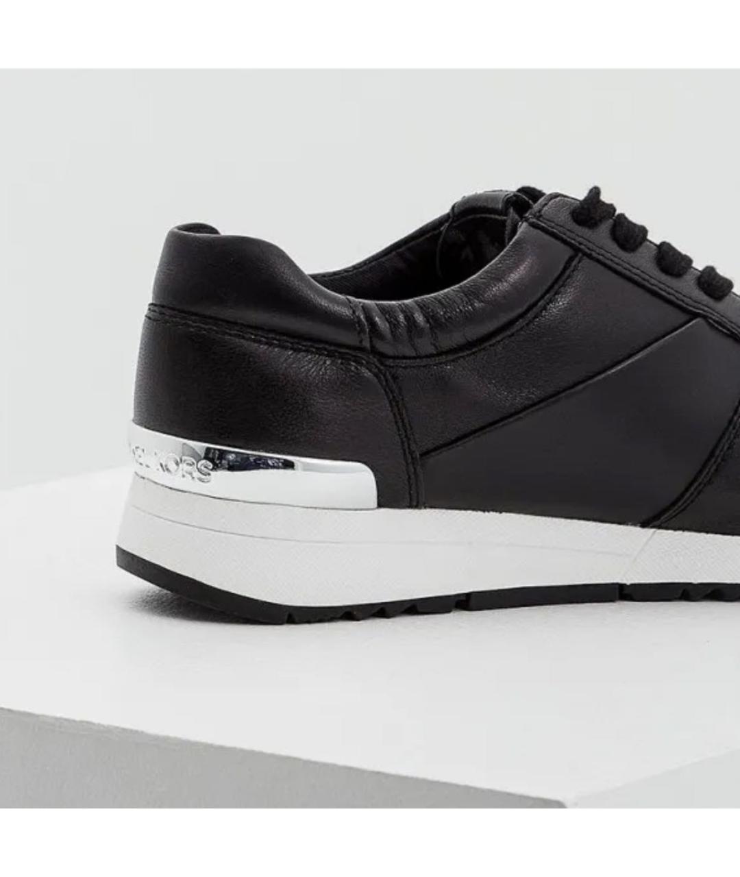 MICHAEL KORS Черные кожаные кроссовки, фото 3