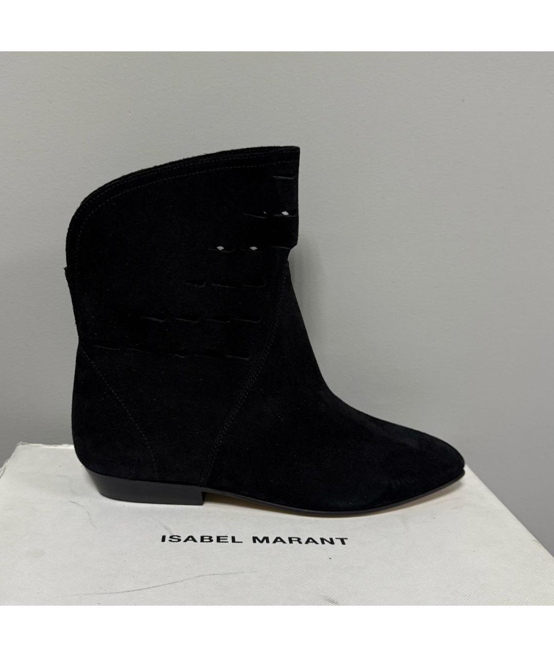 ISABEL MARANT Черные замшевые полусапоги, фото 5