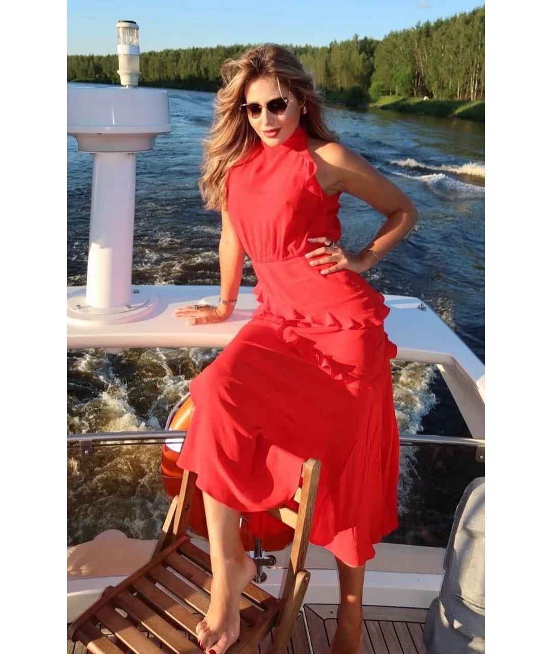 Elleme Красное вискозное платье, фото 7