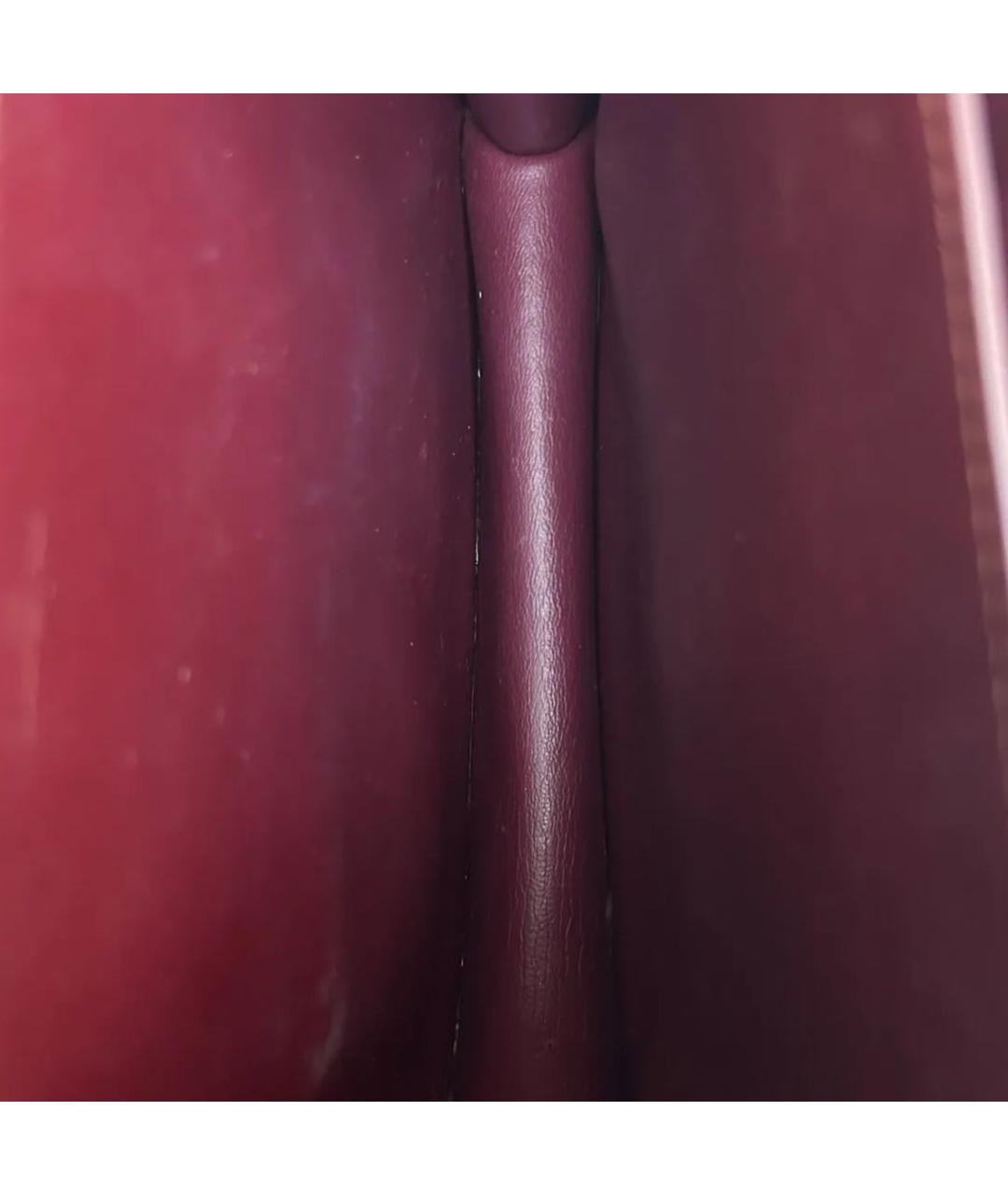 CELINE Бордовая кожаная сумка через плечо, фото 5