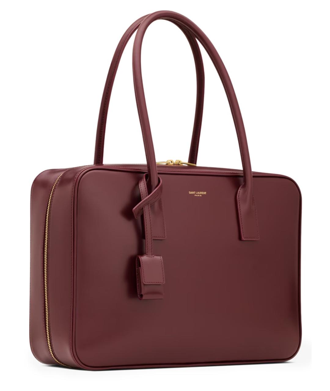 SAINT LAURENT Красная кожаная сумка через плечо, фото 4