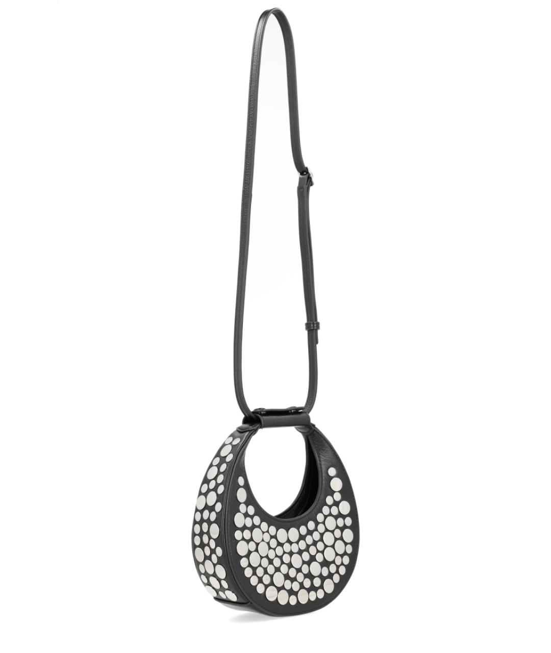 STAUD Черная кожаная сумка с короткими ручками, фото 2