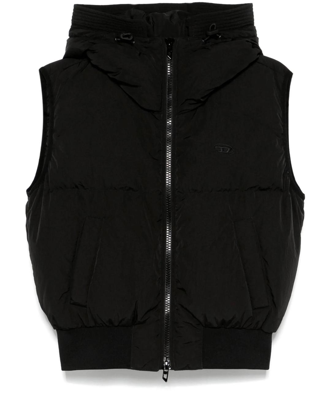 DIESEL Черный полиамидовый жилет, фото 1