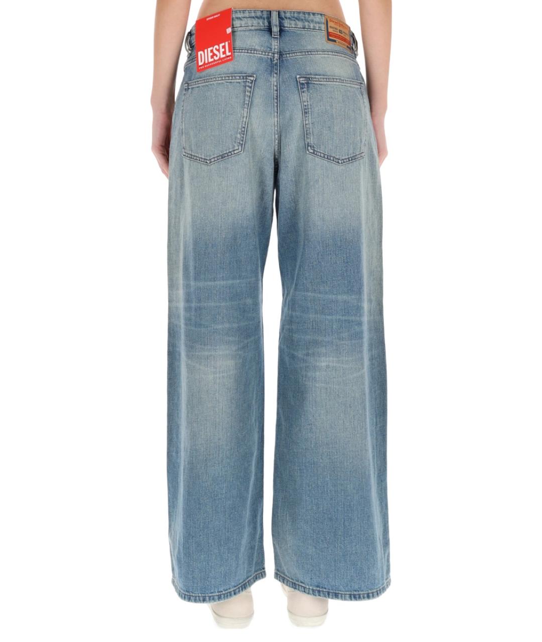 DIESEL Синие хлопковые прямые джинсы, фото 4