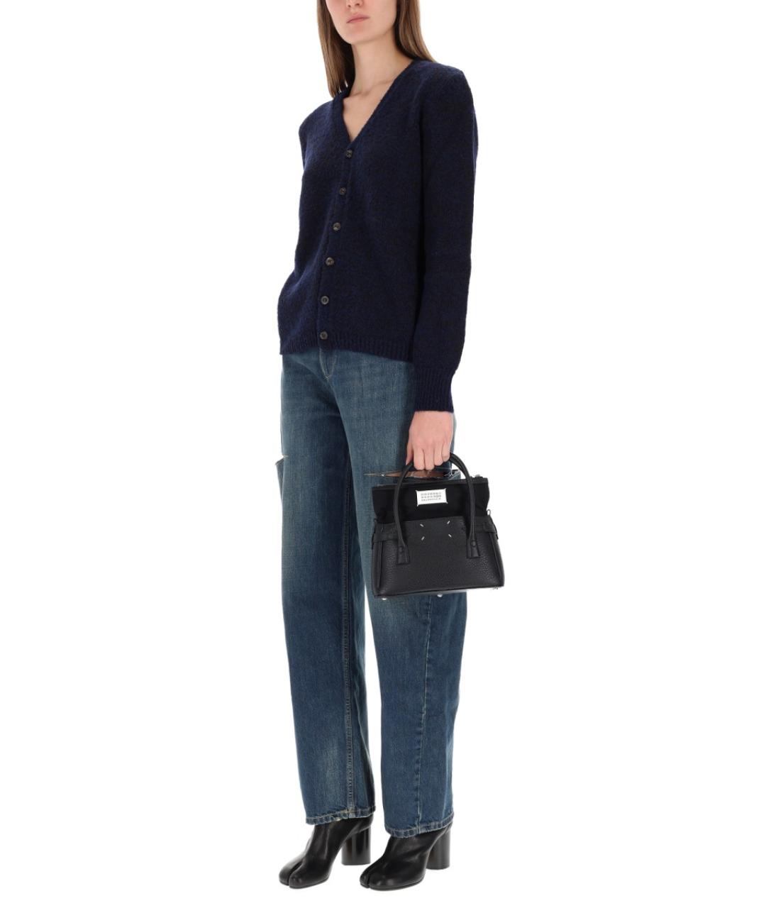 MAISON MARGIELA Темно-синий шерстяной кардиган, фото 3