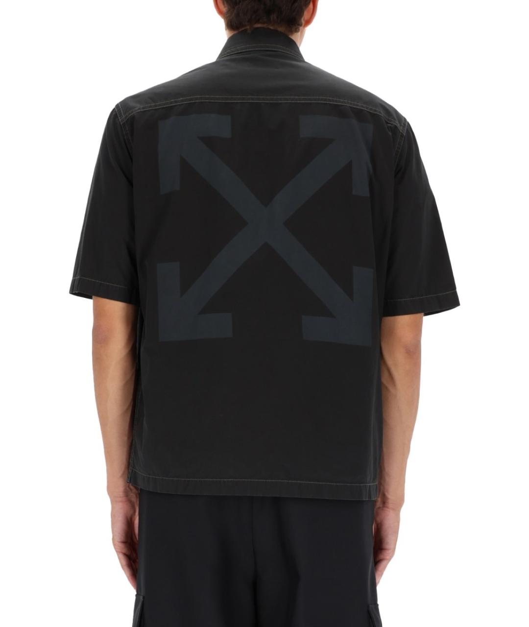 OFF-WHITE Черная хлопковая кэжуал рубашка, фото 5