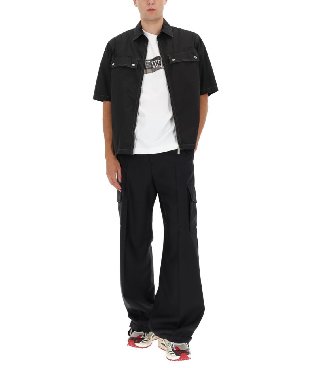 OFF-WHITE Черная хлопковая кэжуал рубашка, фото 3