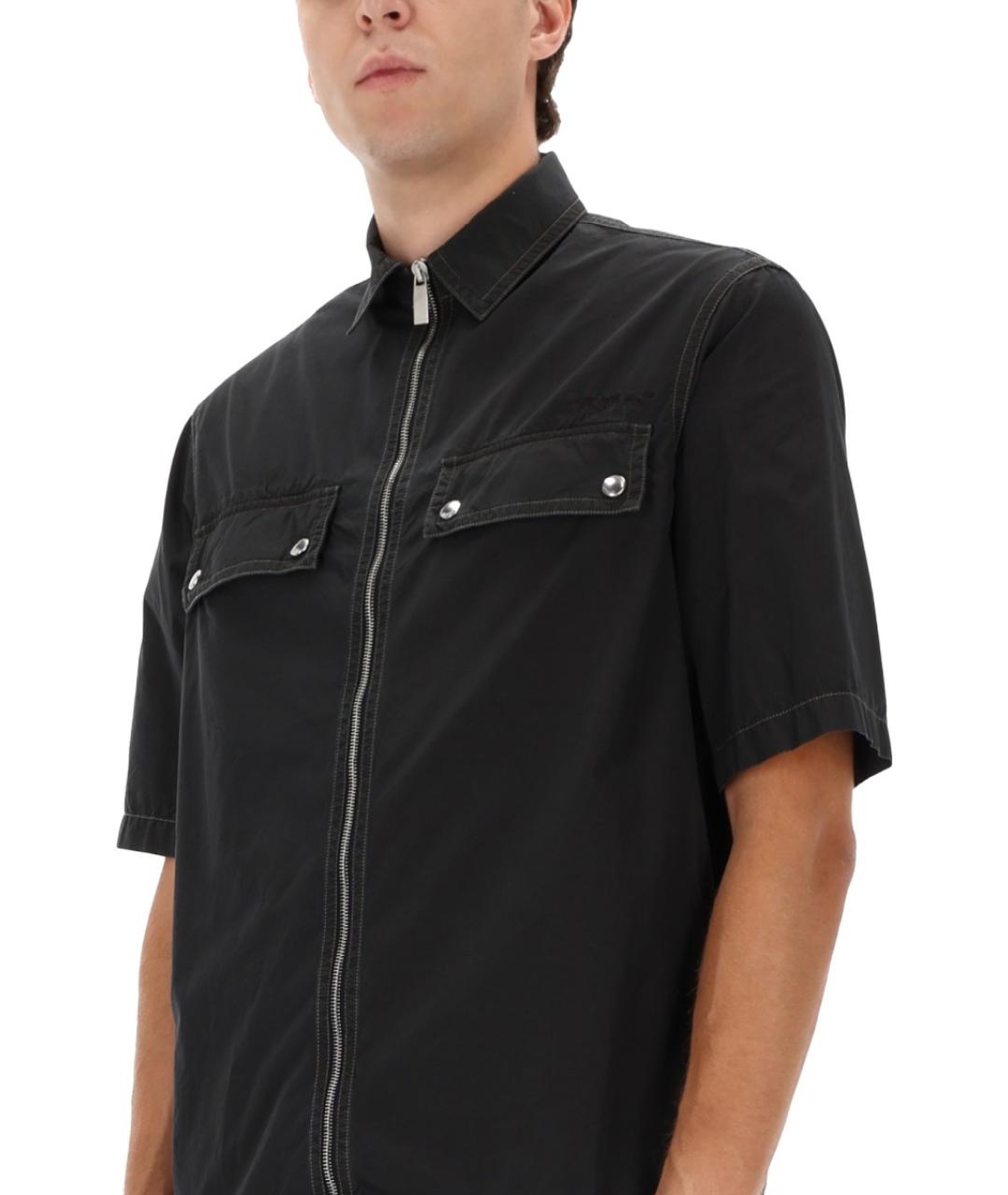OFF-WHITE Черная хлопковая кэжуал рубашка, фото 4