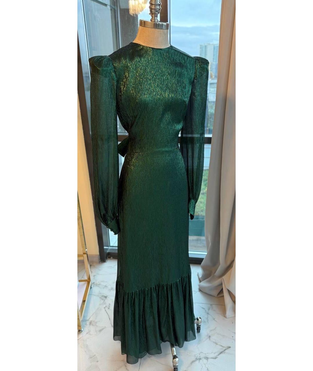 The Vampire's Wife Зеленые шелковое вечернее платье, фото 7