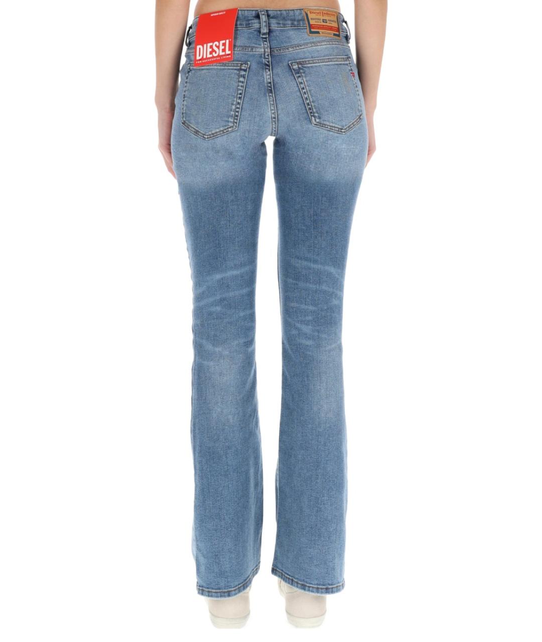 DIESEL Синие хлопковые прямые джинсы, фото 4