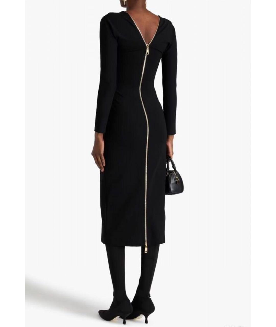 DOLCE&GABBANA Черное вискозное платье, фото 2