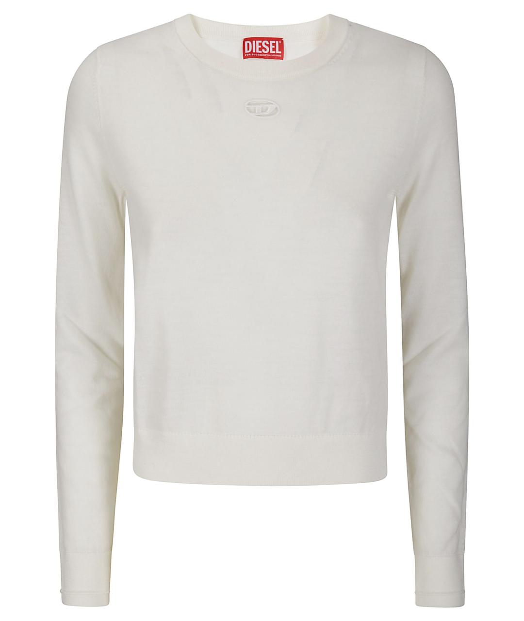 DIESEL Белый шерстяной джемпер / свитер, фото 1