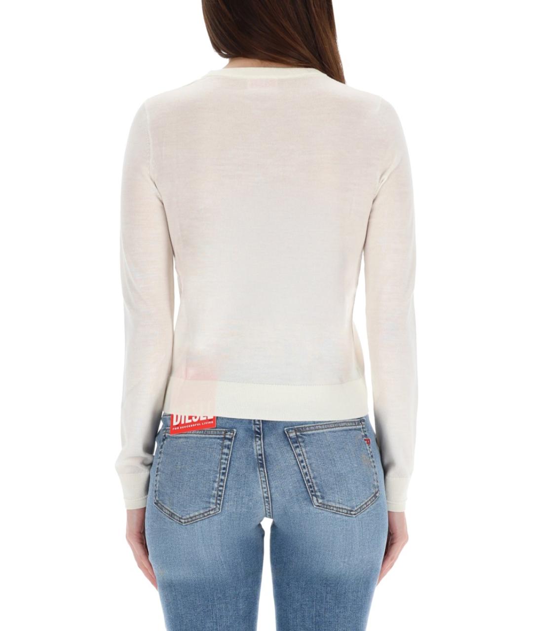 DIESEL Белый шерстяной джемпер / свитер, фото 4