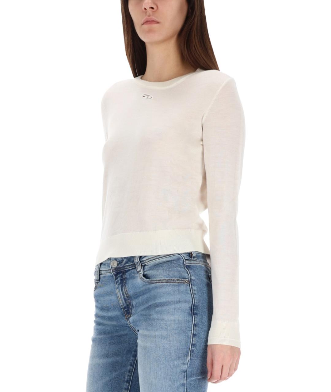 DIESEL Белый шерстяной джемпер / свитер, фото 5