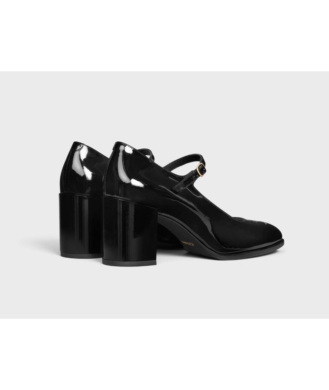 CELINE Черные туфли из лакированной кожи, фото 5