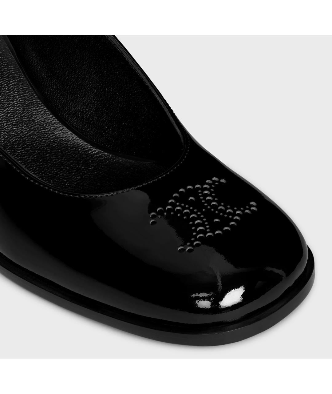 CELINE Черные туфли из лакированной кожи, фото 6