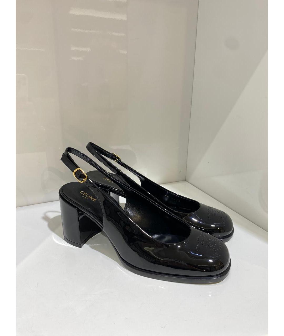 CELINE Черные туфли из лакированной кожи, фото 2