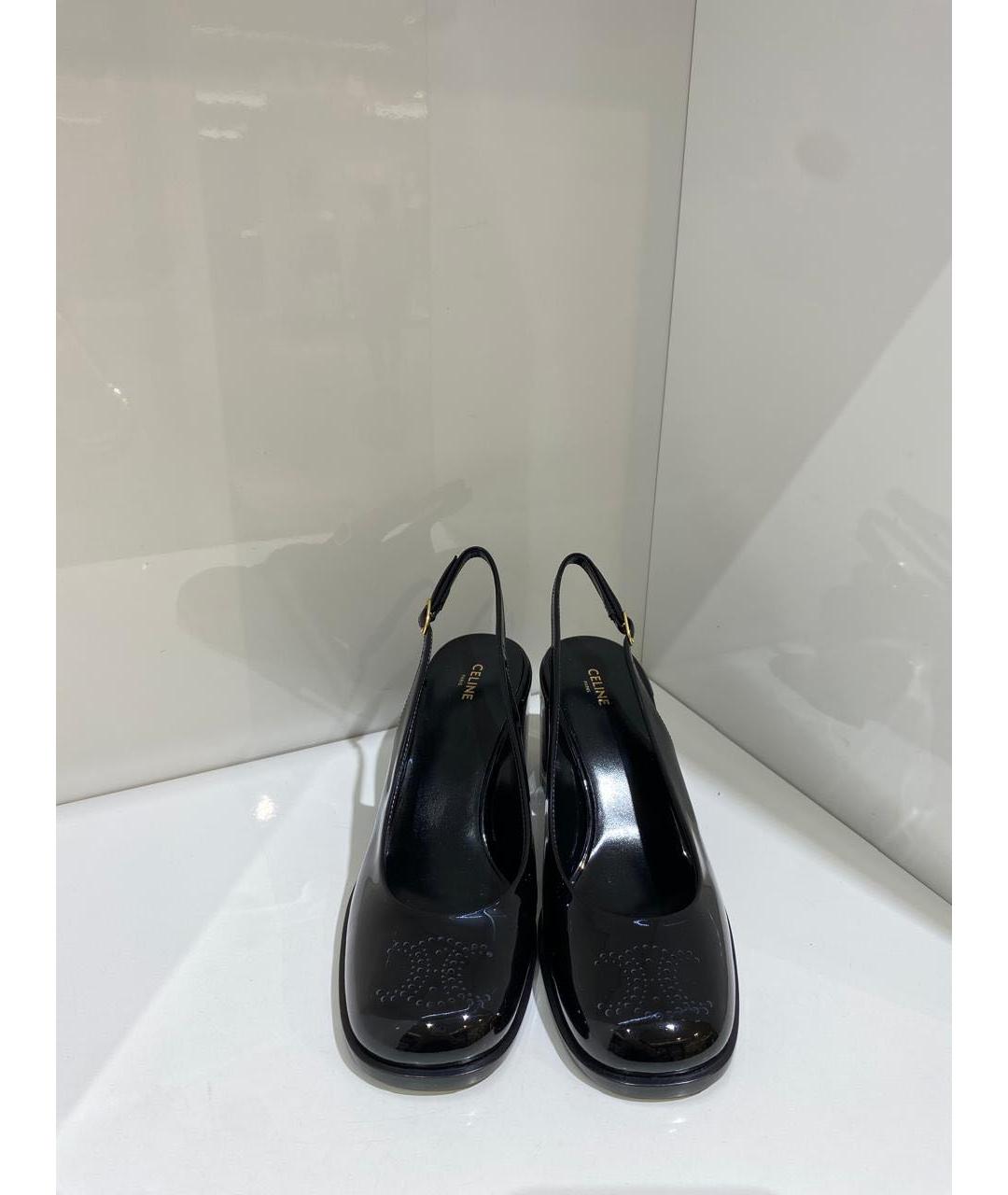 CELINE Черные туфли из лакированной кожи, фото 3