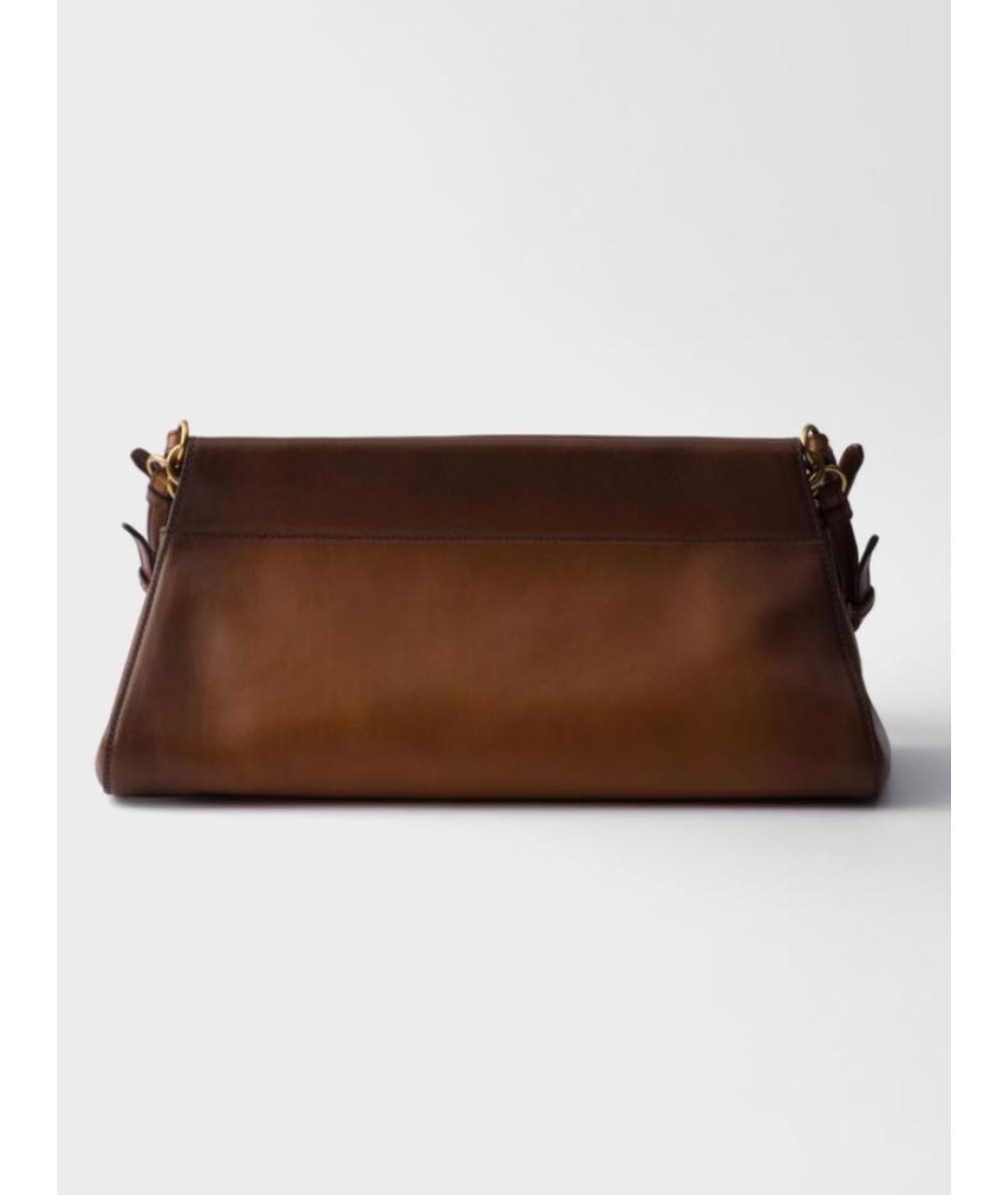 PRADA Коричневая кожаная сумка через плечо, фото 3