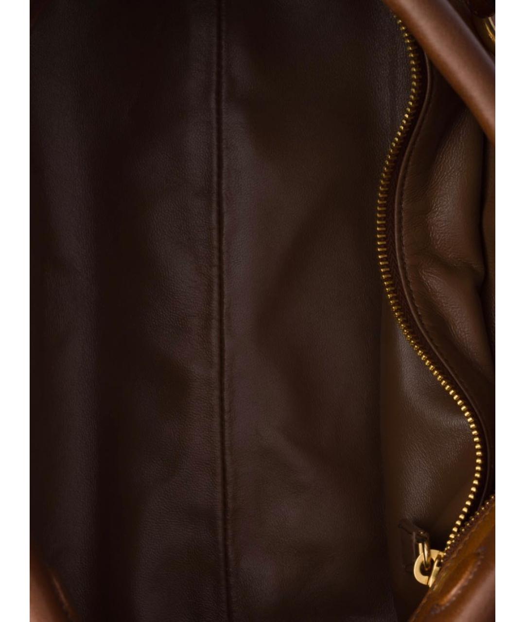 PRADA Коричневая кожаная сумка через плечо, фото 5