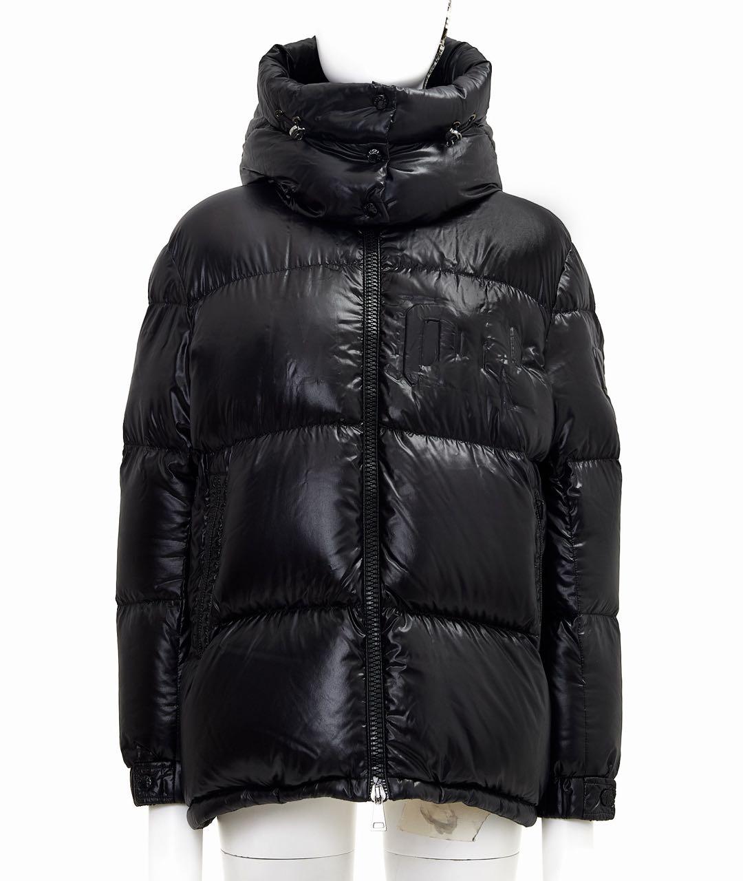 MONCLER Темно-синий полиамидовый пуховик, фото 6