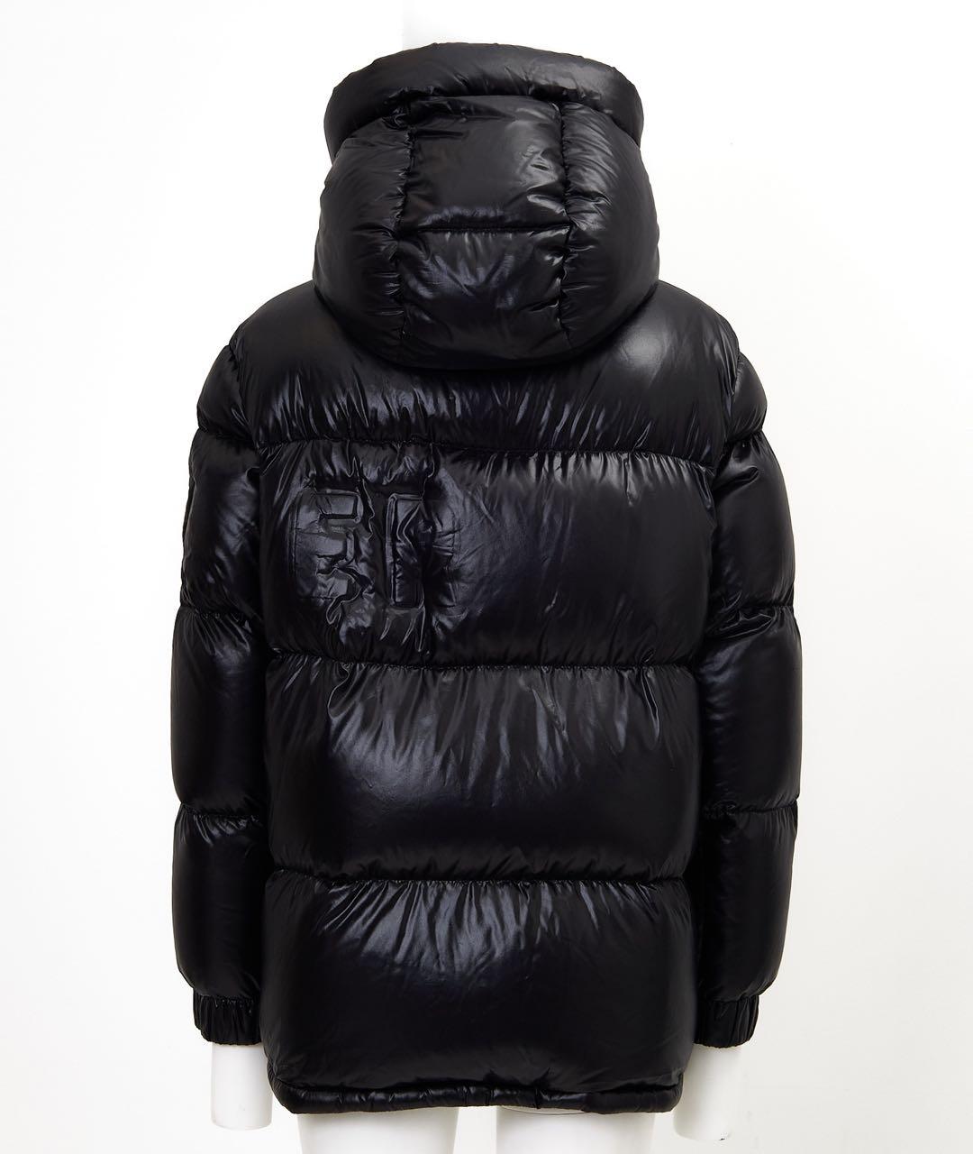 MONCLER Темно-синий полиамидовый пуховик, фото 2