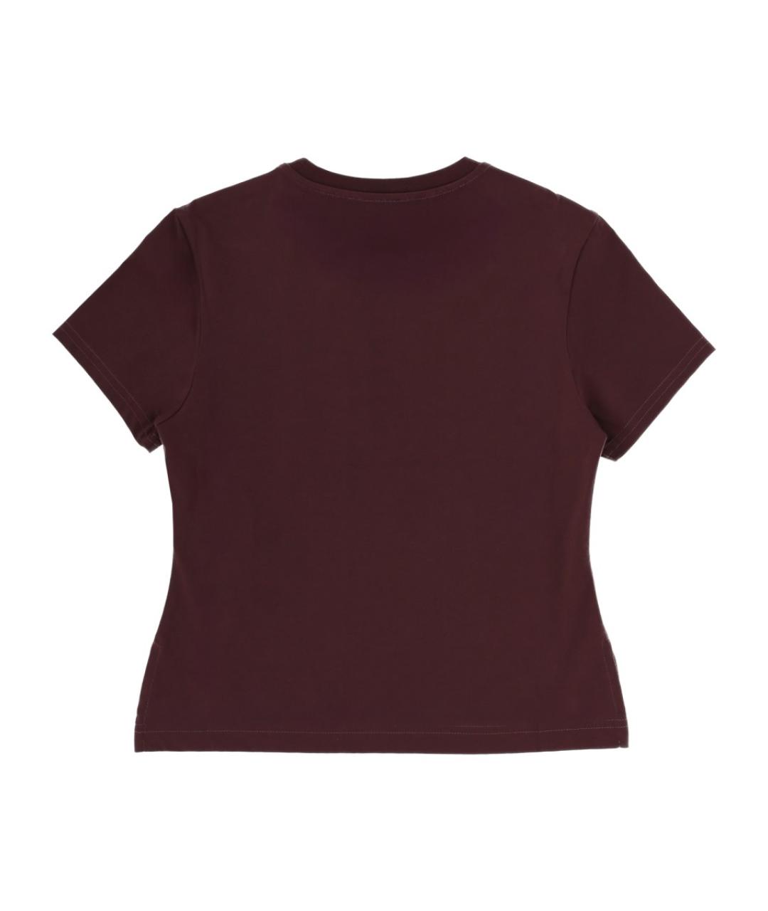 VIVIENNE WESTWOOD Бордовая хлопковая футболка, фото 2