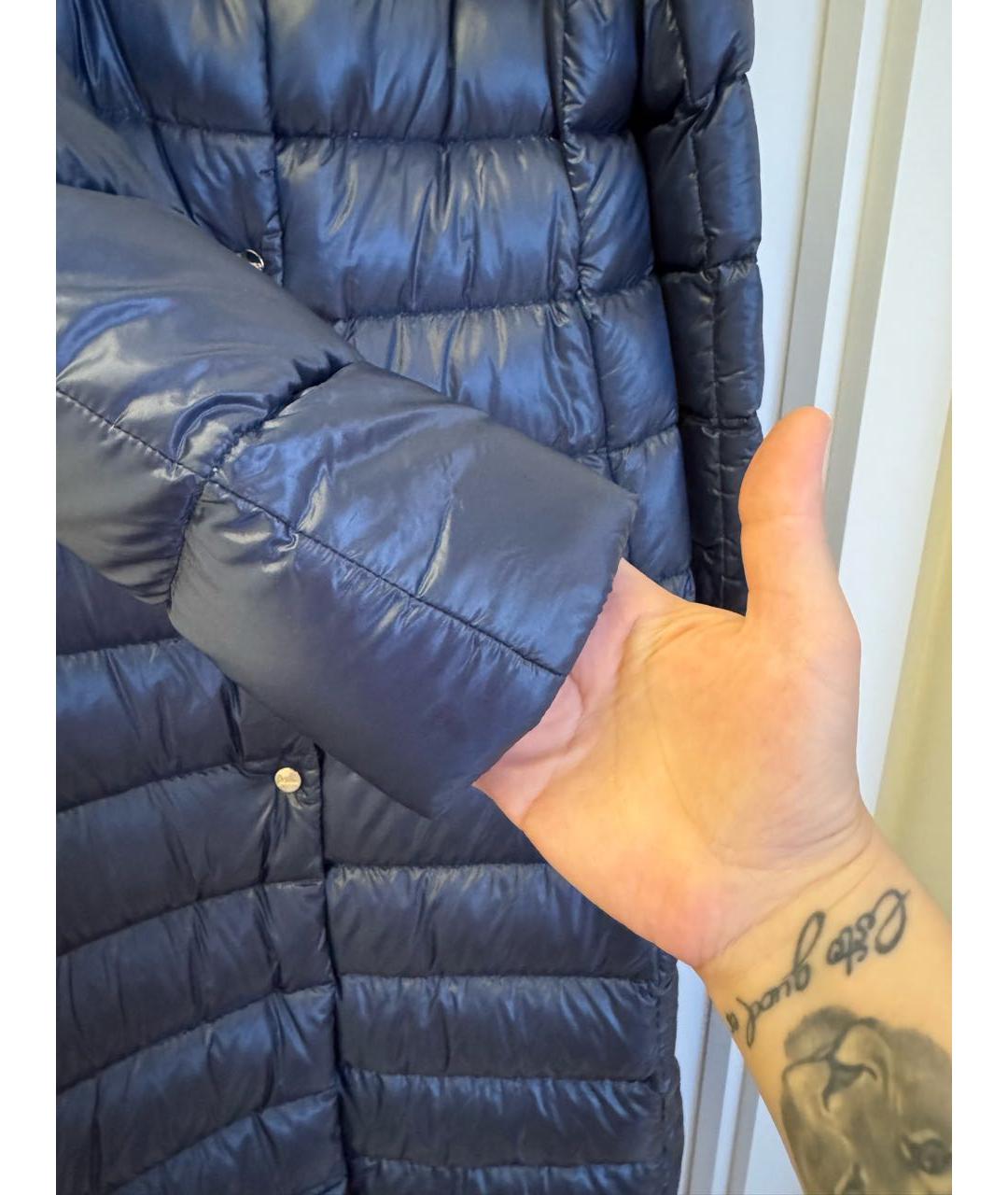 HERNO Темно-синий полиэстеровый пуховик, фото 7