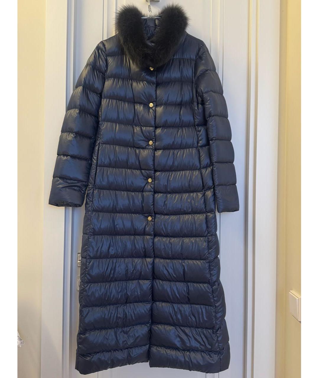 HERNO Темно-синий полиэстеровый пуховик, фото 2
