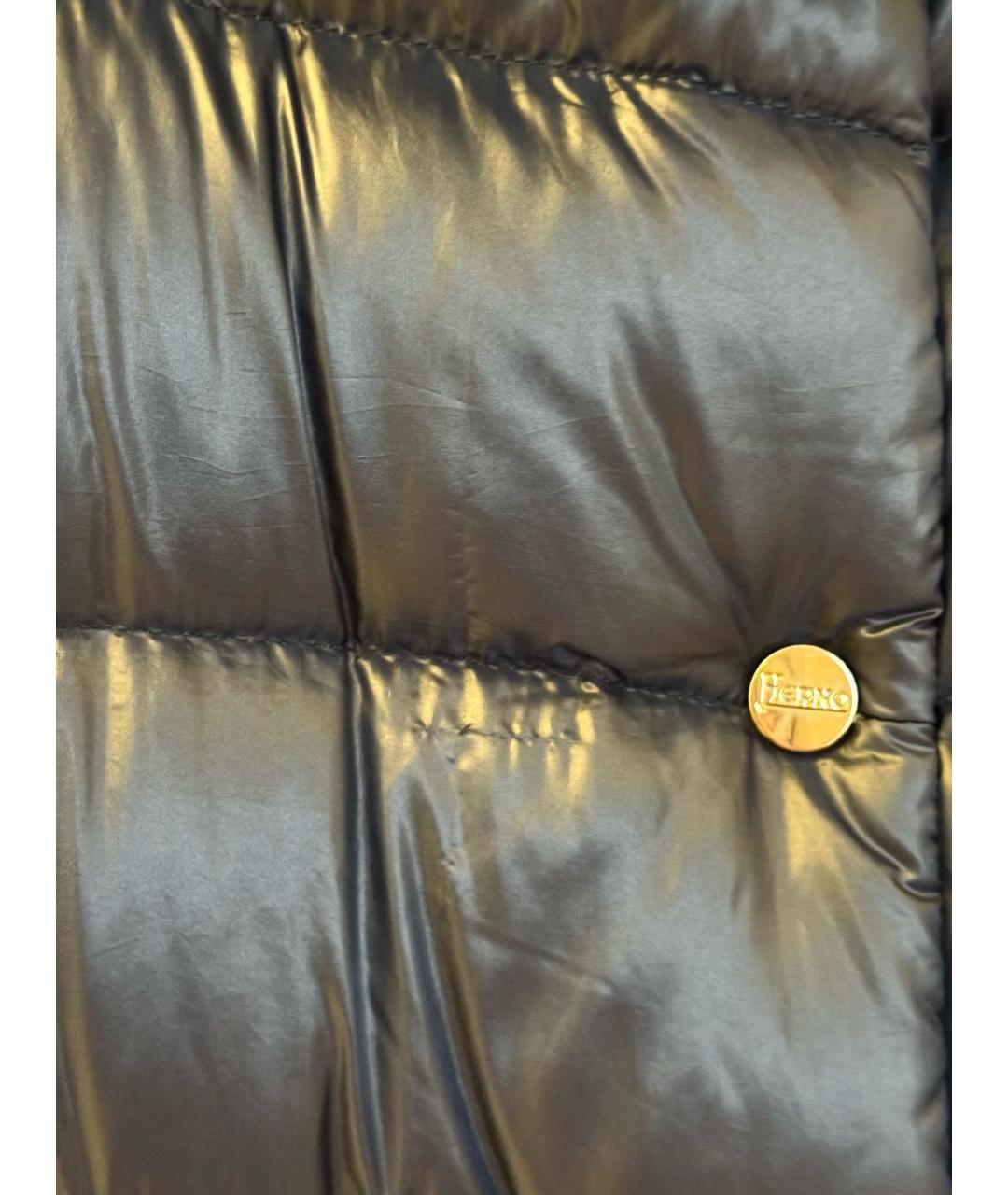 HERNO Темно-синий полиэстеровый пуховик, фото 8