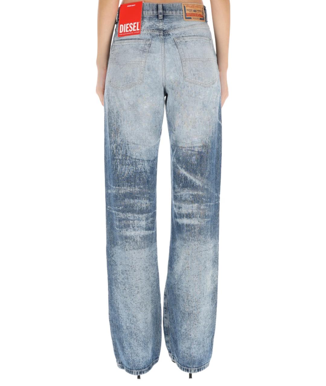 DIESEL Синие хлопковые прямые джинсы, фото 5