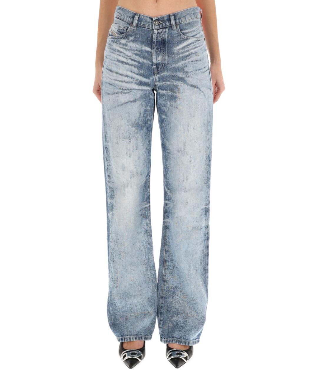 DIESEL Синие хлопковые прямые джинсы, фото 3