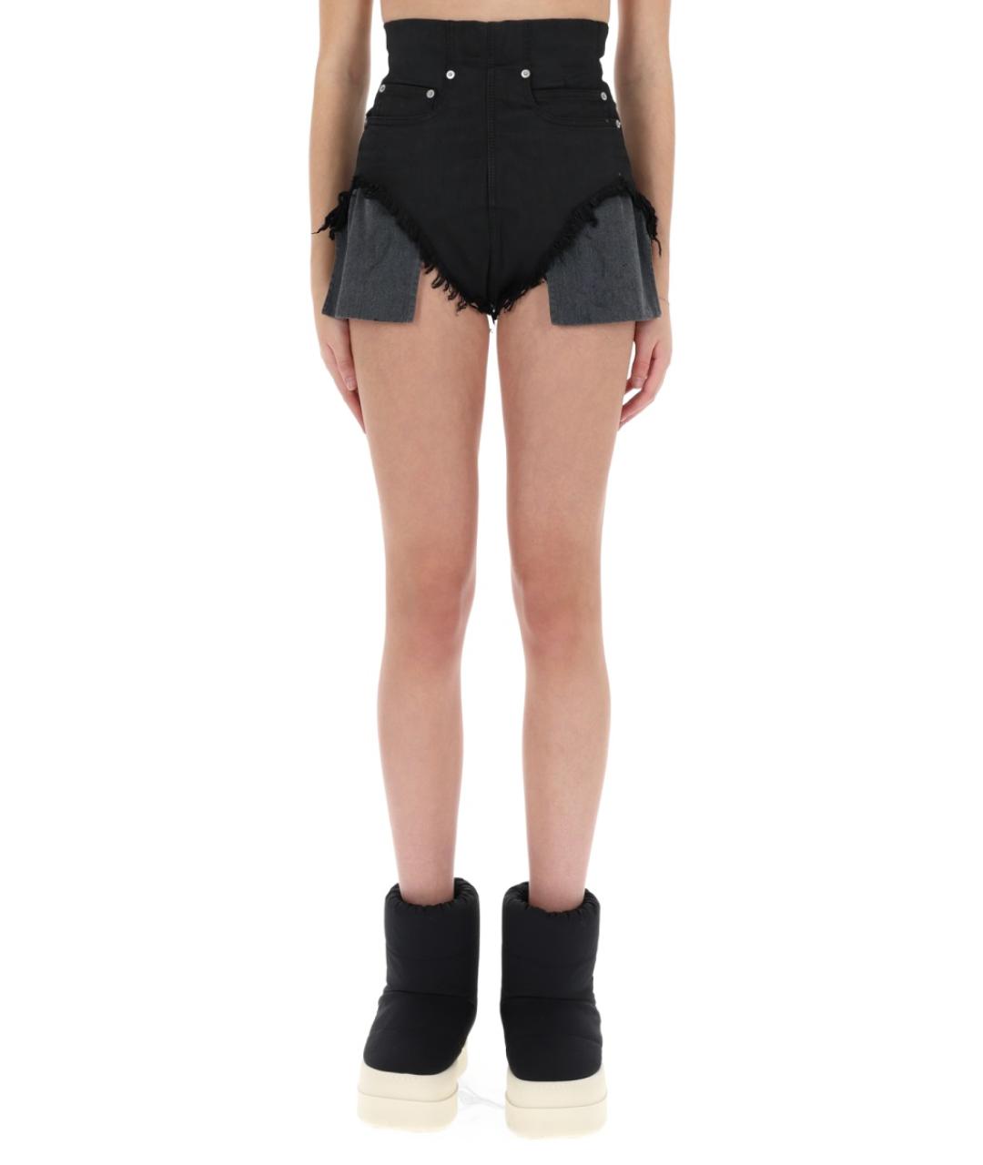 RICK OWENS DRKSHDW Черные хлопковые шорты, фото 2