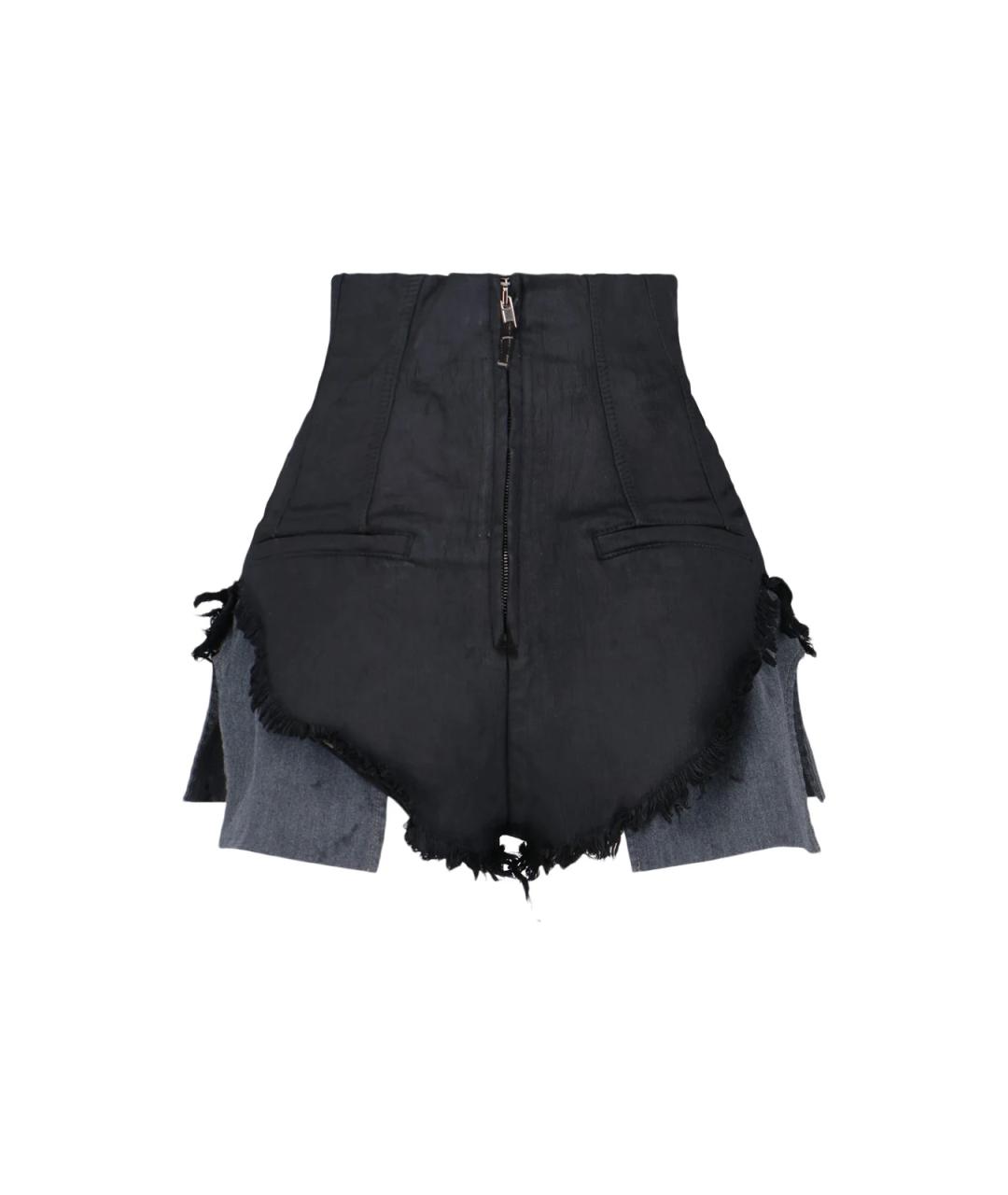 RICK OWENS DRKSHDW Черные хлопковые шорты, фото 1