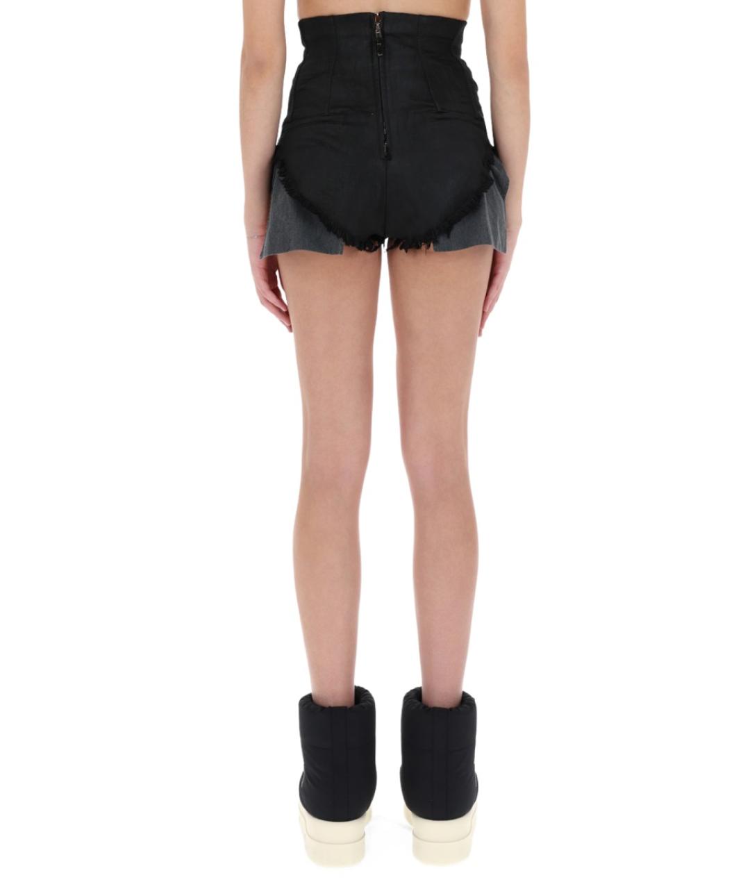 RICK OWENS DRKSHDW Черные хлопковые шорты, фото 3