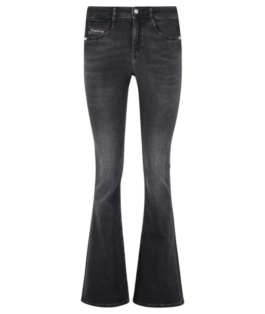 DIESEL Черные хлопко-эластановые прямые джинсы, фото 1